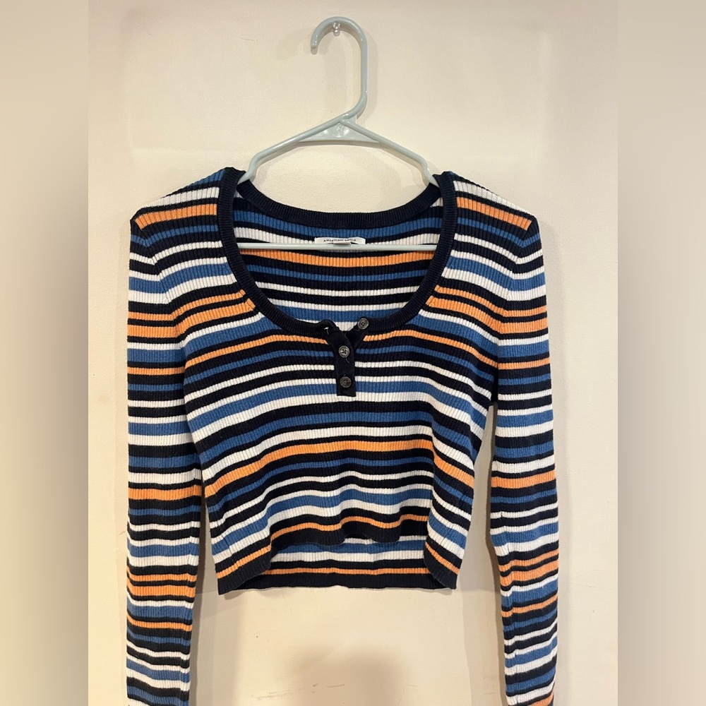 Striped American Eagle Long Sleeve